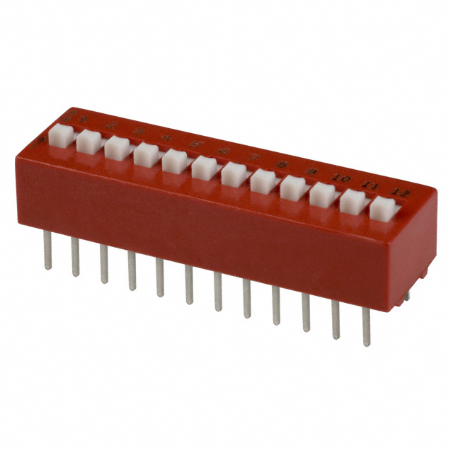 Dip Switch SPST 12 Position Through Hole Slide (Standard) Actuator 150mA 30VDC